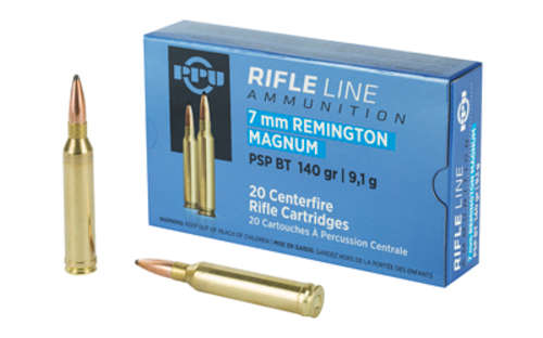 Ammunition Prvi Partizan Rifle 7mmRemMag PPU 7MMREM MAG PSP 140GR 20/200 • Model: Rifle